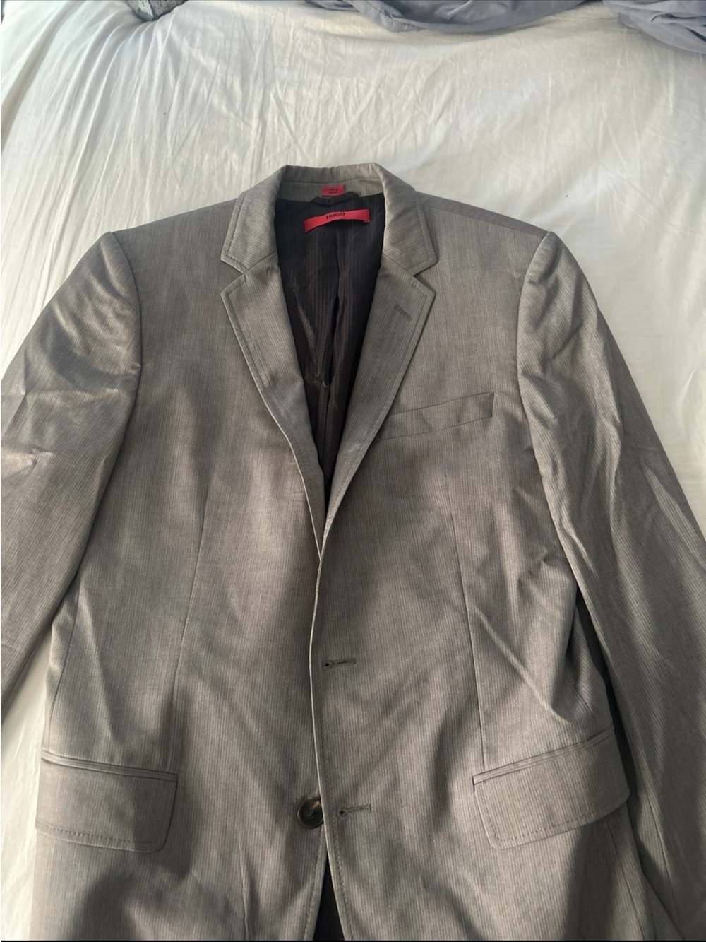 HUGO Boss Men's Light Gray Single-Breasted Sport Coat